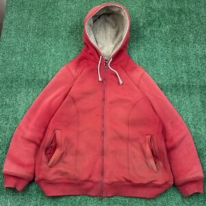 Vintage 2000's Faded Red Duluth Trading Co Zip Hoodie